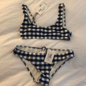 Solid and Striped bathing suit